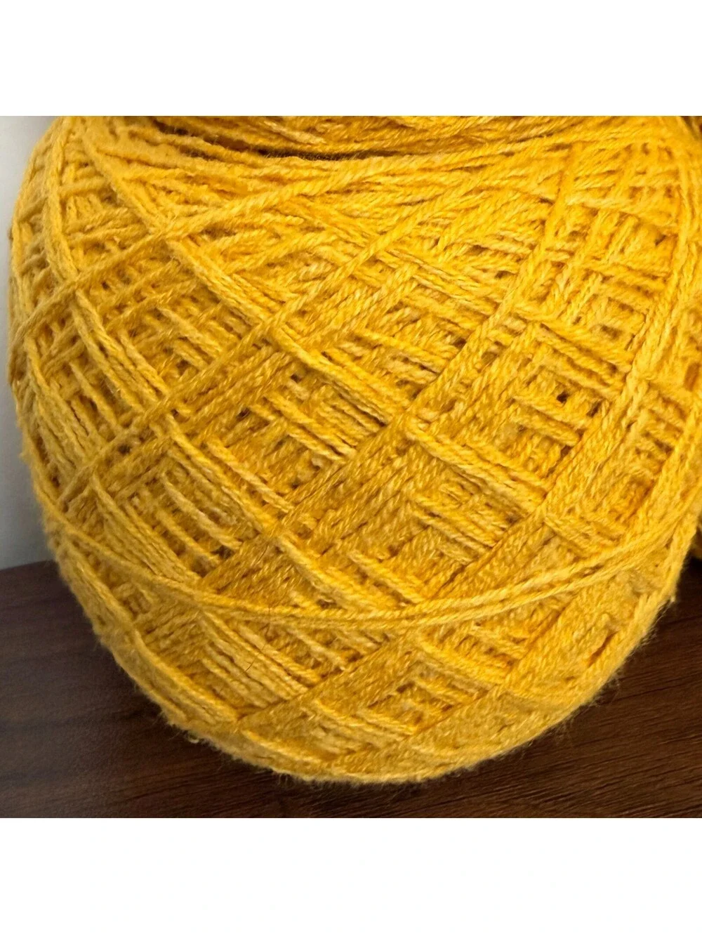 Reclaimed Cotton Acrylic Sport Yarn 734 Yds Golden Yellow 268g (4 Cakes)